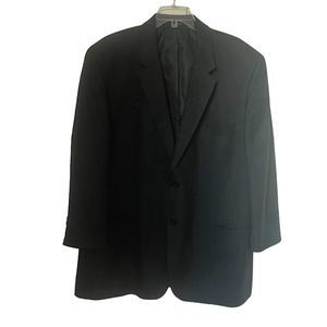 Alfani Men's Black  Charcoal Grey Two Button Long Sleeve Blazer sz 48R